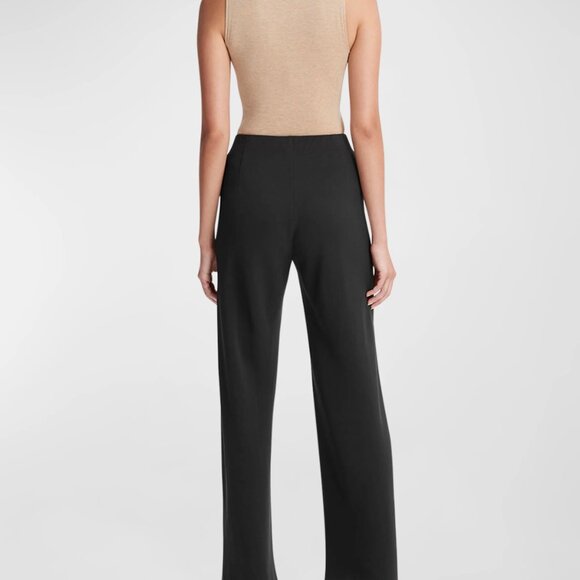 NEW VINCE Classic Black Wool Blend Pants Flat Front Slacks Trousers Womens 12 - Picture 2 of 9